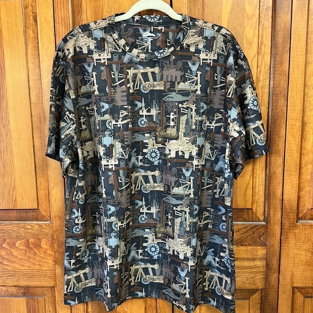 Tri-Mountain UltraCool Technology Oilfield Camo Crew Neck Shortsleeved Tee XL